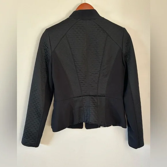 White House Black Market Black Quilted Blazer - Picture 2 of 6
